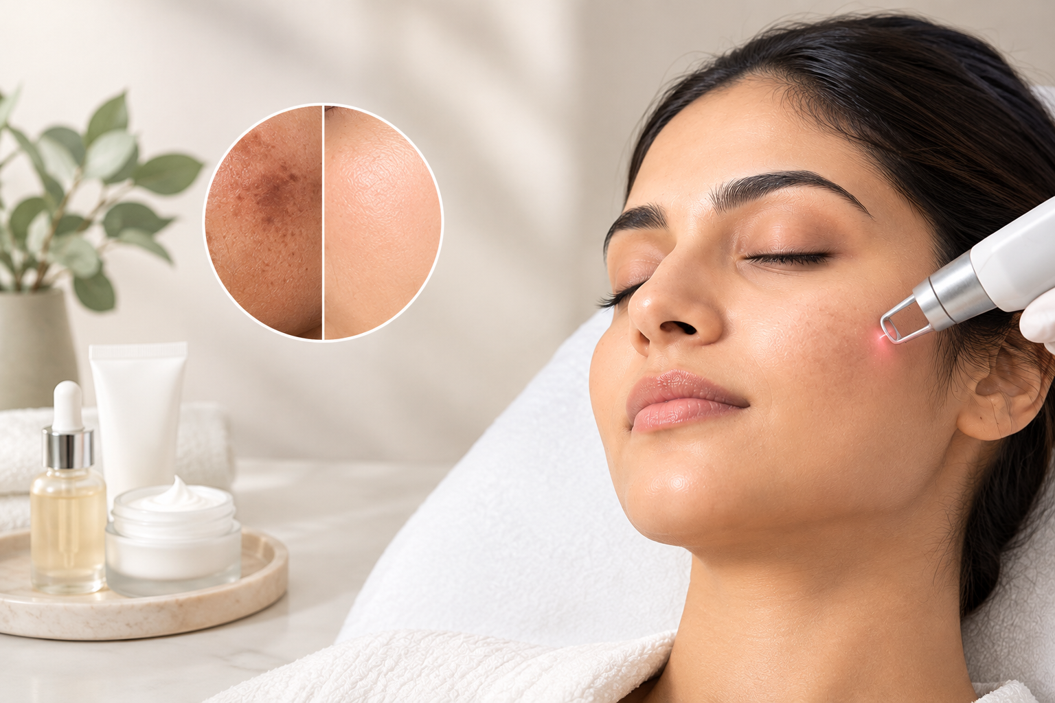 Pigmentation treatment with laser, peels and creams at DNA Skin Clinic